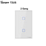 SONOFF T2/ T3 EU/ UK/ US Wifi/ 433mhz RF Smart Wall Touch Switch 1/2/3 Gang Remote Control Wifi Light Switches For Smart Home