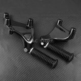 Motorcycle Rear Passenger Foot Pegs Mount Black Pedal For Harley Sportster Iron 883 1200 XL 48 72 SuperLow 2014-2021