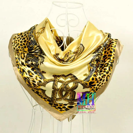 BYSIFA Yellow Green Scarves Bufandas Female Scarfs Shawl Fashion Elegant Satin Square Scarves Fall Winter Brand Silk Scarf Hijab