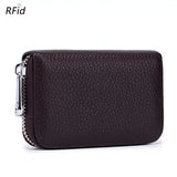 New Arrival Unisex Genuine Leather RFID Protection Credit Card Case Wallet For Man Ladies ID Card Holder Women's Purse