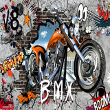 3D Wall Mural Personalized Customization Motorcycle Street Art Graffiti Wallpaper Cafe KTV Bar Kid's Room Wall Covering Frescoes