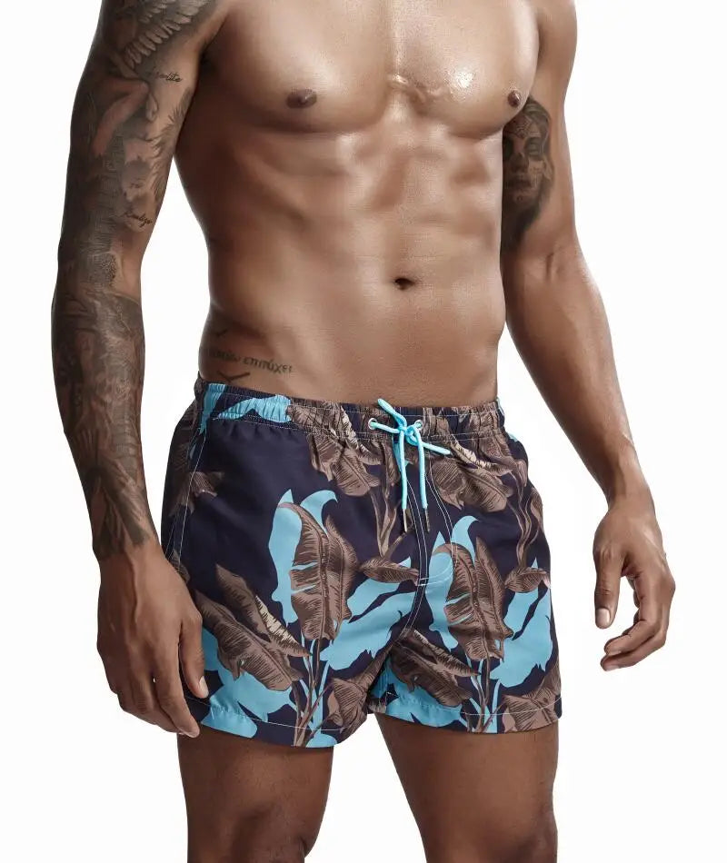 Men's Printed Board Shorts Quick Dry Beach Shorts Swim Trunks Male Bikini Swimwear Surfing Shorts Short De Bain Homme Banadore