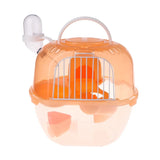 Portable Hamster Travel Carrier Practical Plastic Hamster Cage Durable Hamster Living Habitat House Guinea Pigs Nest Cave Bed