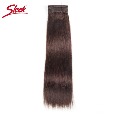 Sleek Straight Double Drawn Brazilian Brown Color 4 Straight Hair Bundles Colored 2# 6# 8# 33# Natural Remy Human Hair Bundles