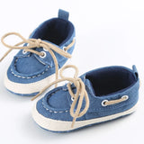 2019 Baby First Walkers Toddler Baby Newborn Girl Boy Denim Soft Sole Toddler Infant Prewalker Sneaker Bandage Shoses 0-18M