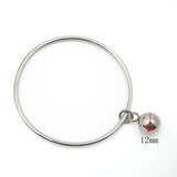 Round Pendant with All Crystal Cuff Bangles Metal 70/65/60mm inside of diameter Bracelets Arm Open Bangles for Women Men