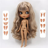 ICY DBS Blyth doll joint body brown mix blonde hair hair 30cm 1/6 bjd toy girls gift