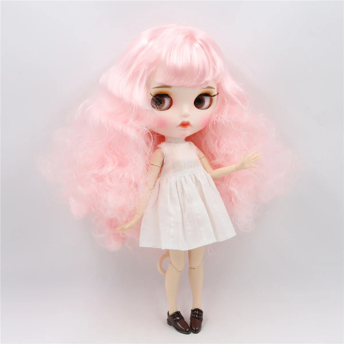 ICY DBS Blyth Doll 1/6 bjd ob24 joint body Pink hair afro hair 30cm nude doll white skin super black skin anime girls gift