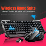 Keyboard Mouse Combos Waterproof Multimedia 2.4GHz Wireless Gaming Keyboard USB Cordless Mous NK-Shopping