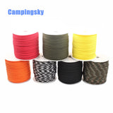 CAMPINGSKY Paracord 550 4mm Rope 100FT Survival Parachute Cord Lanyard Climbing Camping Equipment Kit