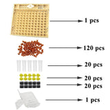 Complete Queen Rearing System Kit King Cultivating Box Plastic Bee Cells Cups Notkit Roller Clip Cage Beekeeping Tools Supplies