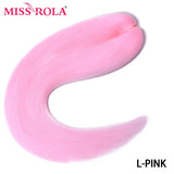 MISS ROLA Synthetic Kanekalon Hair Jumbo Braids 24 Inches100g Yaki Straight Hair Extension Pre Stretched Blonde Pink Wholesale