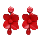 New Design Fashion Bohemin Flowers Drop Earrings Trendy Statement ZA Dangle Earrings For Women Brand Pendientes Jewelry Bijoux