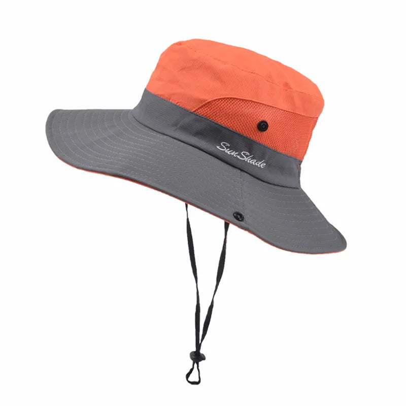 Parent-child Unisex Summer Foldable Sun Fisherman Hat Men Women Wide Brim Casual Travel Beach Sunscreen UV Protection Cap V14