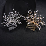 Miallo Austrian Crystal Branches and Leaves Hair Jewelry Wedding Party Women Hair Combs Clips Hair Clips Bride Accessories