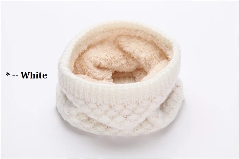 Female Warm Cashmere Tube Scarf Children Knitted Cowl Neck Shawls Wraps Scarves Men Women Winter Scarf Wool Collar Neck Warmer