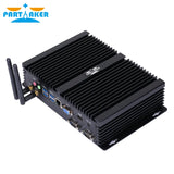 Partaker I3 Rugged Fanless Barebone Mini PC Core i3 i5  Windows 10  ITX Case Embedded Industrial Computer 1 LAN 1 VGA 2 COM