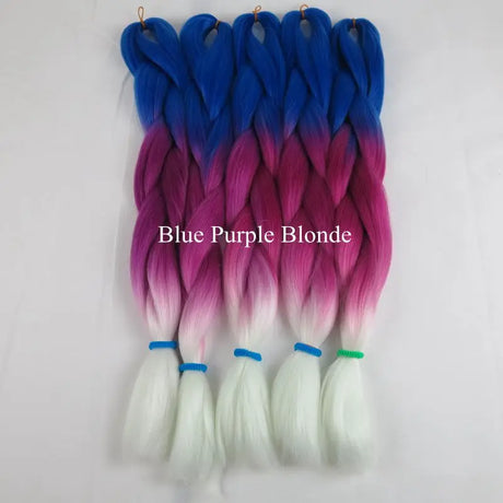 Luxury ForBraiding 3pcs bulk buy Henlon 24inch 60cm Folded Two Three Tone Color Ombre Braiding Synthetic Jumbo Braids