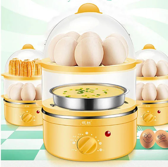 Electrical Egg Steamer 30 Minutes Timer Auto Power Off Dry-Fire Protection Mini Breakfast Maker Children Food Cooker