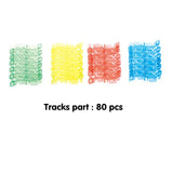 240pcs Race Track Car Glowing flexible soft Bend track with led lighting rail car,puzzle educational DIY assembly toys for boy