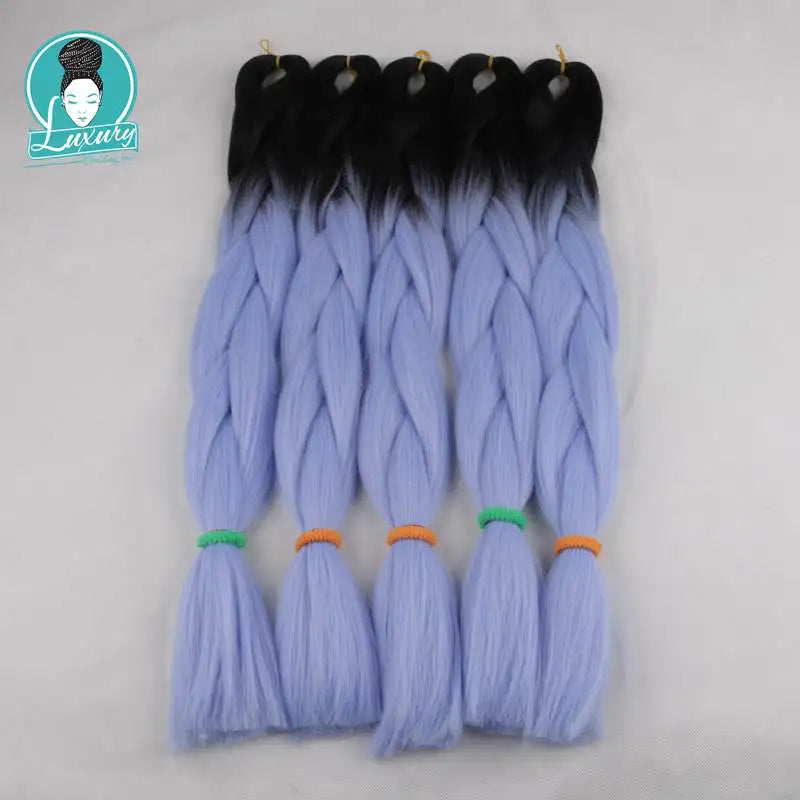 Luxury ForBraiding 3pcs bulk buy Henlon 24inch 60cm Folded Two Three Tone Color Ombre Braiding Synthetic Jumbo Braids