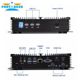 Partaker I3 Rugged Fanless Barebone Mini PC Core i3 i5  Windows 10  ITX Case Embedded Industrial Computer 1 LAN 1 VGA 2 COM