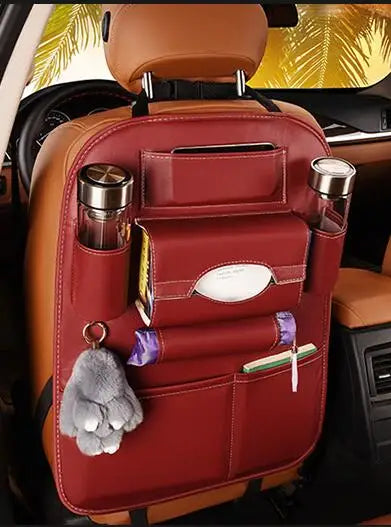 Hot Sale Car seat back storage Organizer bag Universal PU Leather Multifunction storage box Stowing Tidying Pocket Auto Styling