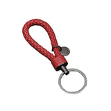 Handmade Braid Real Sheepskin Leather Woven Rope Keychain Wrist Rope Couple Key Chain Llavero Key Ring Key Holder Car Pendant