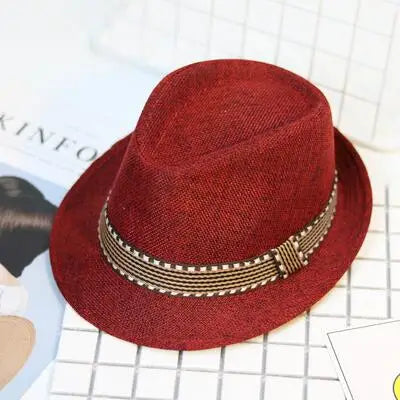 2019 Straw Cap Baby Hats Children Jazz Cap Bucket Hat Sun Cap Summer Hat For Girls Boys Panama Hat Photography Props