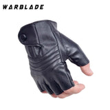 WarBLade 2021 High Quality Style Mens Leather Driving Gloves Fitness Half Finger Tactical Gloves Black Guantes Luva R223