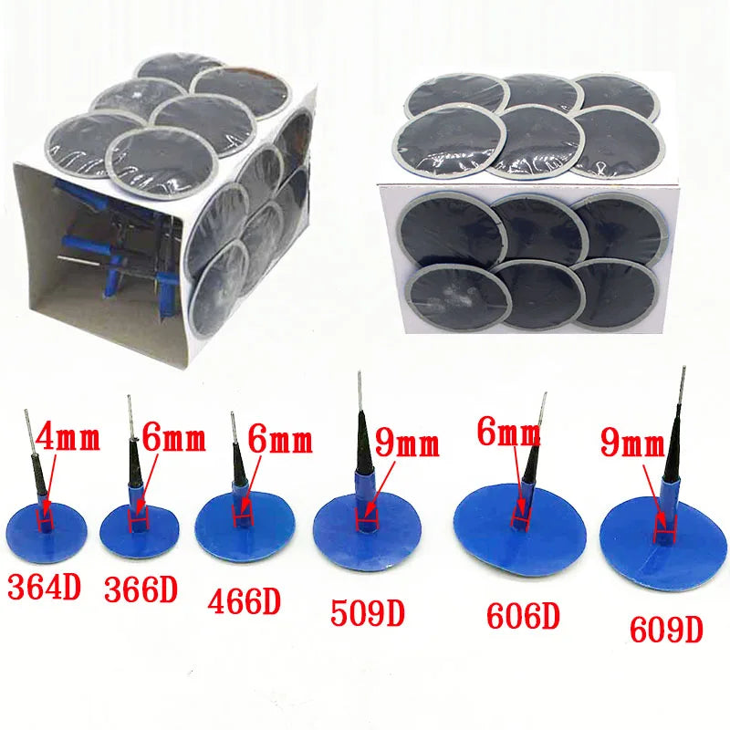 24pcs/boxof mushroom nail-tyre film tyre cold patch film rubber stitching machine tire repair kit integral plug of mushroom nail