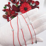 Red String Bracelet Meaning With Zircon 925 Sterling Silver Rope Bracelet Lucky Red Thread Bracelets For Women Jewelry