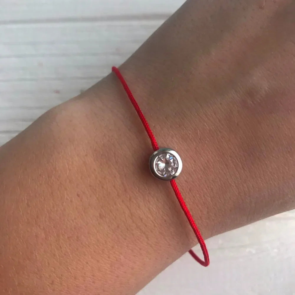 Red String Bracelet Meaning With Zircon 925 Sterling Silver Rope Bracelet Lucky Red Thread Bracelets For Women Jewelry