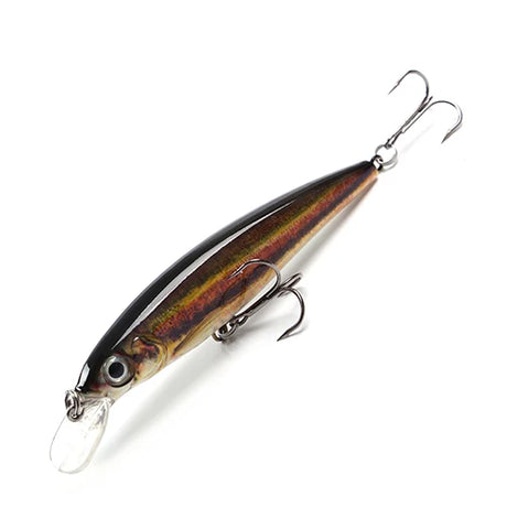 FTK Fishing Lure 1 pc  Bass Lure 100mm/12g Floating Hook Accessories Sinking Wobblers Hard Lure 3D Eye Fishlike Slow Floater HF