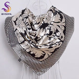 BYSIFA Yellow Green Scarves Bufandas Female Scarfs Shawl Fashion Elegant Satin Square Scarves Fall Winter Brand Silk Scarf Hijab