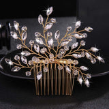 Miallo Austrian Crystal Branches and Leaves Hair Jewelry Wedding Party Women Hair Combs Clips Hair Clips Bride Accessories