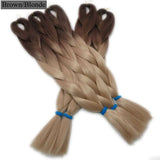 Luxury ForBraiding 3pcs bulk buy Henlon 24inch 60cm Folded Two Three Tone Color Ombre Braiding Synthetic Jumbo Braids