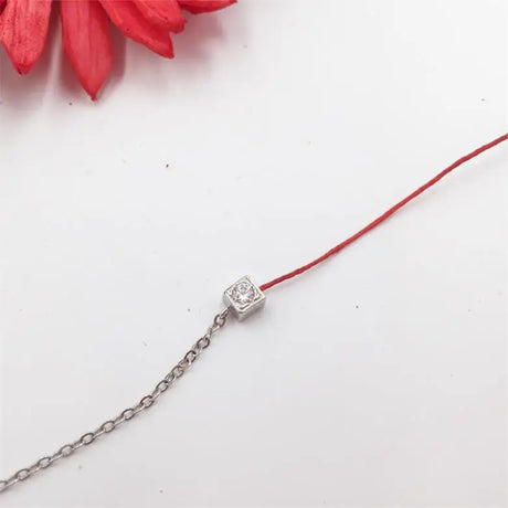 Red String Bracelet Meaning With Zircon 925 Sterling Silver Rope Bracelet Lucky Red Thread Bracelets For Women Jewelry