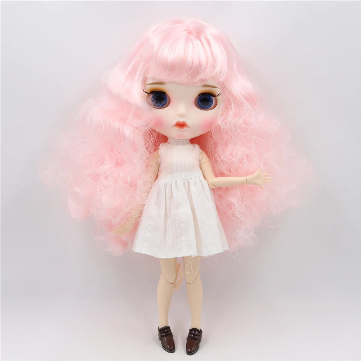 ICY DBS Blyth Doll 1/6 bjd ob24 joint body Pink hair afro hair 30cm nude doll white skin super black skin anime girls gift