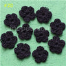 100 Colorfull Handmade Cotton Crochet Flowers, quilt scrapbooking DIY 3D craft knitted fabric flower applique clothes decoration