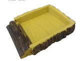 Resin Bowl Water Dish Water Bowl Feeding Tray For Gecko Lizard Reptiles tortoise bird Parrot Terrarium Decor wood landscaping