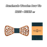 Mahoosive New Floral Wood Bow Ties for Men Bowtie Hollow Butterflies Wedding suit wooden bowtie Shirt krawatte Bowknots Slim tie