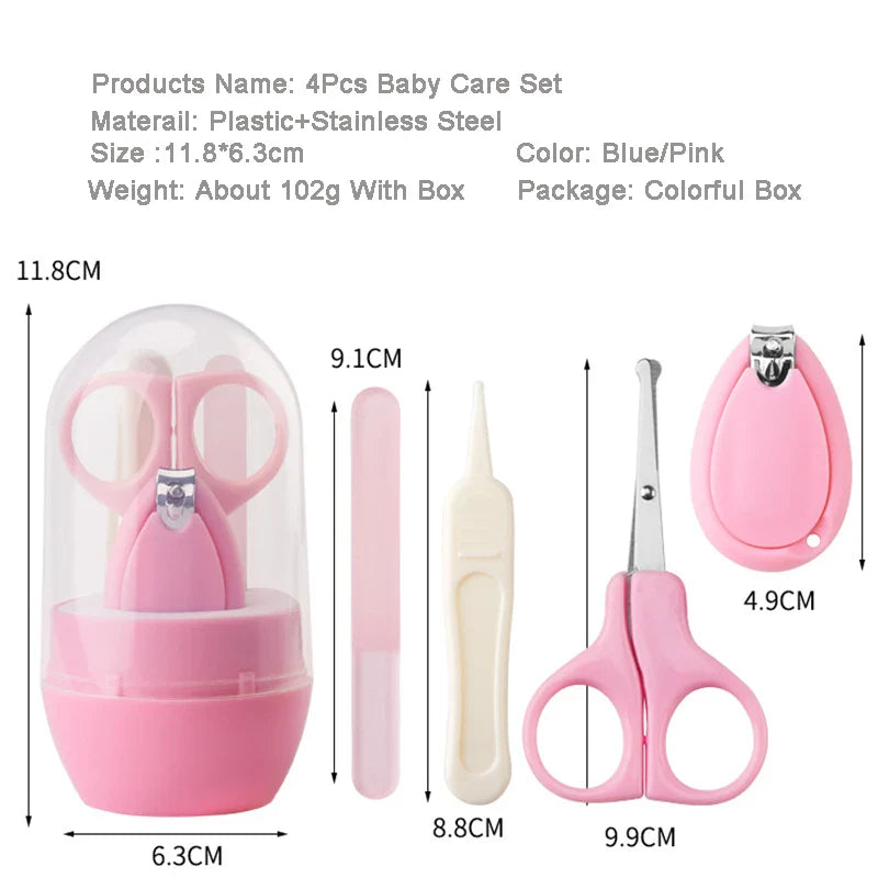 Newborn Baby Healthcare Kits Baby Nail Care Set Infant Nail Clippers Care Set with Rabbit Storage Box for Baby Care Tools 5Pcs