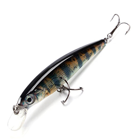 FTK Fishing Lure 1 pc  Bass Lure 100mm/12g Floating Hook Accessories Sinking Wobblers Hard Lure 3D Eye Fishlike Slow Floater HF