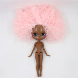 ICY DBS Blyth Doll 1/6 bjd ob24 joint body Pink hair afro hair 30cm nude doll white skin super black skin anime girls gift