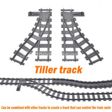 MOC Railway Track For Train Tracks Straight Curved Soft Rails Track Building Block Bricks DIY Trains Rail Boys Toys For Children