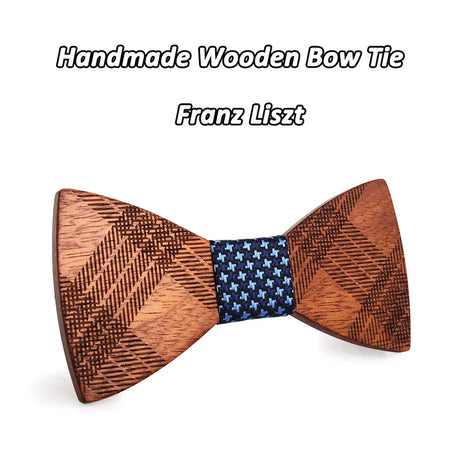 Mahoosive Wood Bow Ties for Mens Wedding Suits Wooden Bow Tie Butterfly Shape Bowknots Gravatas Slim Cravat