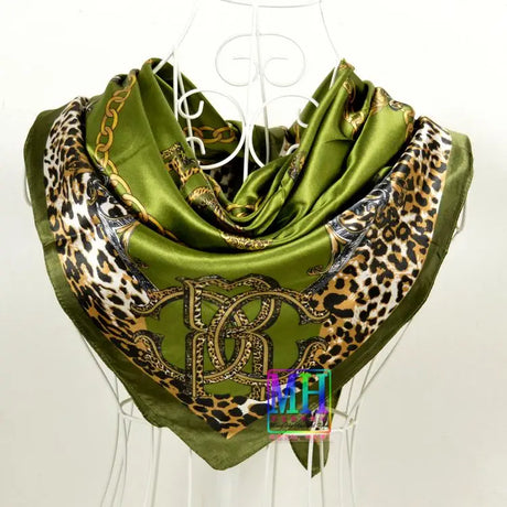 BYSIFA Yellow Green Scarves Bufandas Female Scarfs Shawl Fashion Elegant Satin Square Scarves Fall Winter Brand Silk Scarf Hijab