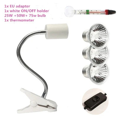 25W UVA&uvb adjust temperature lamps turtle reptile Heat back pet light tortoise calcium solarium  aquarium habitat lighting