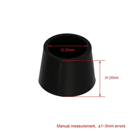 12Pcs 10-35mm Inner Diameter Black Round Furniture Chair Table Leg Foot Rubber Covers Floor Protectors Cap